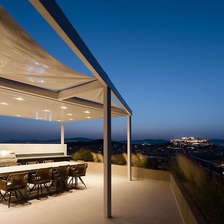 Urban Apt With Stunning Acropolis View & Roofdeck Athens Luaran gambar